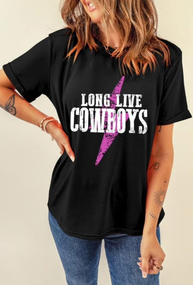 Long Live Cowboys graphic t shirt