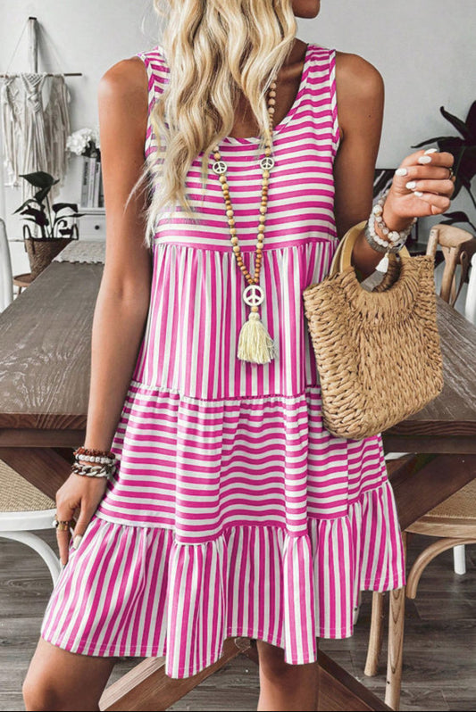 Rose striped dress